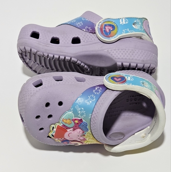 Peppa Pig Crocs Purple Baby Toddler Girl Size 4 Unisex-Child Classic PeppaPig - Picture 7 of 9